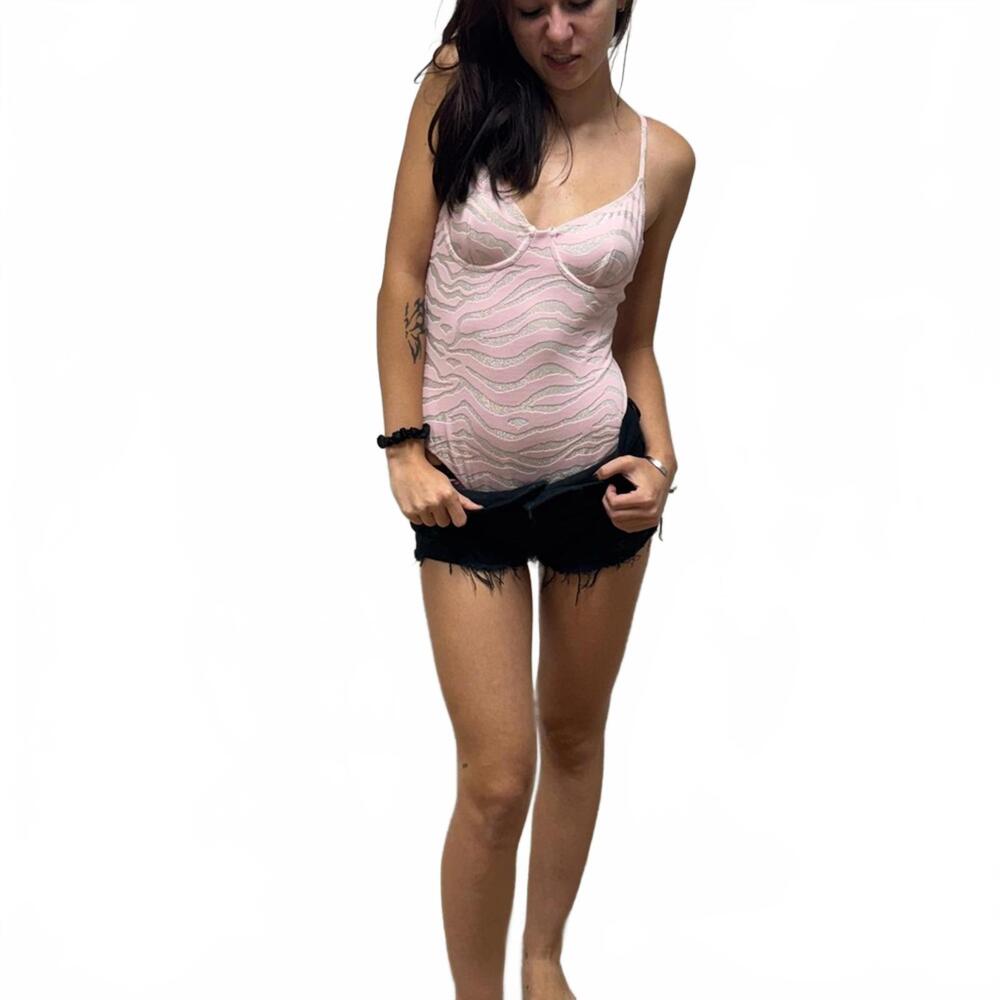 Solid & Striped Small Pink Wave One Piece Swimsuit